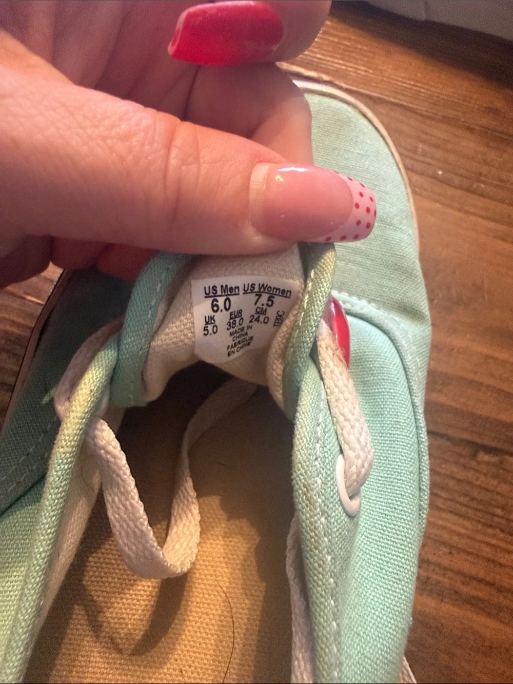 Vans Mint Canvas Low-Top Sneakers